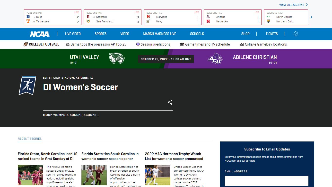 Utah Valley vs Abilene Christian DI Women's Soccer Game Summary ...