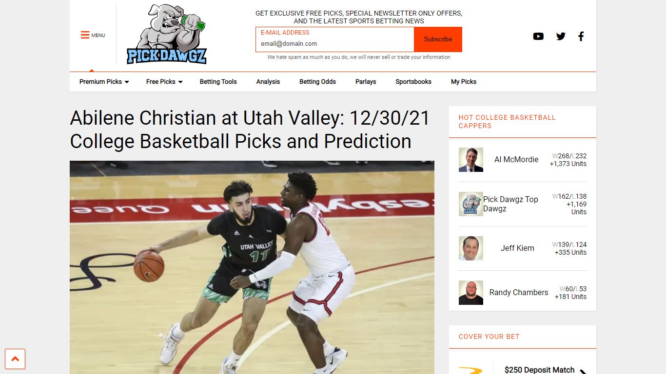 Abilene Christian at Utah Valley: 12/30/21 College ... - PickDawgz